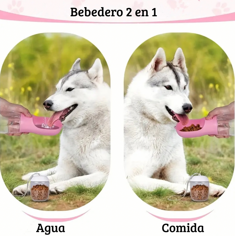 Bebedero Portatil Para Mascotas-Práctico, Compacto y Antiderrames