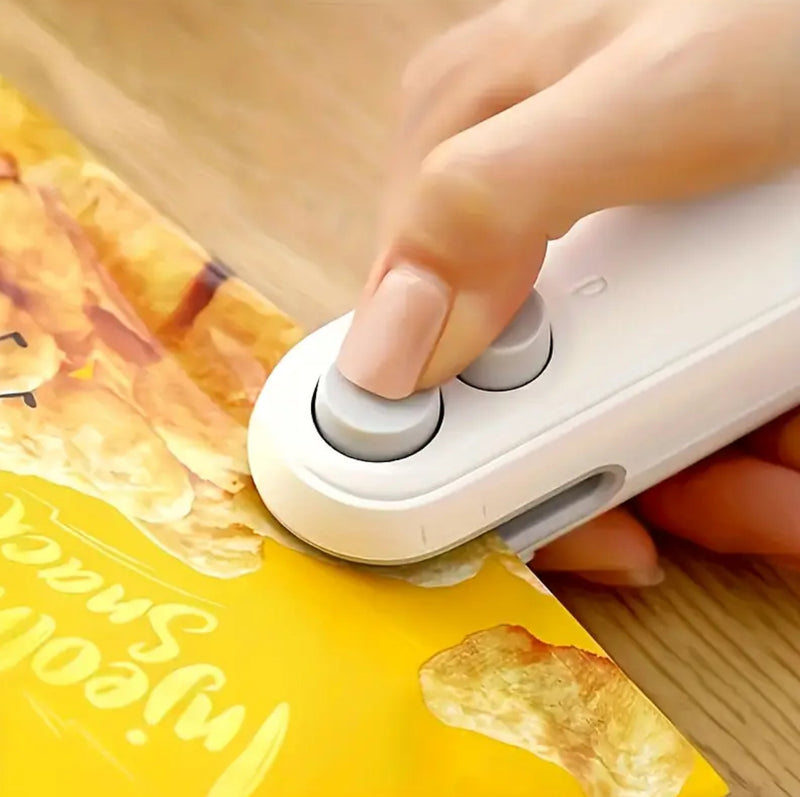 Mini Sellador De Bolsas 2 En 1 Con Carga USB – Conserva la Frescura de tus Alimentos