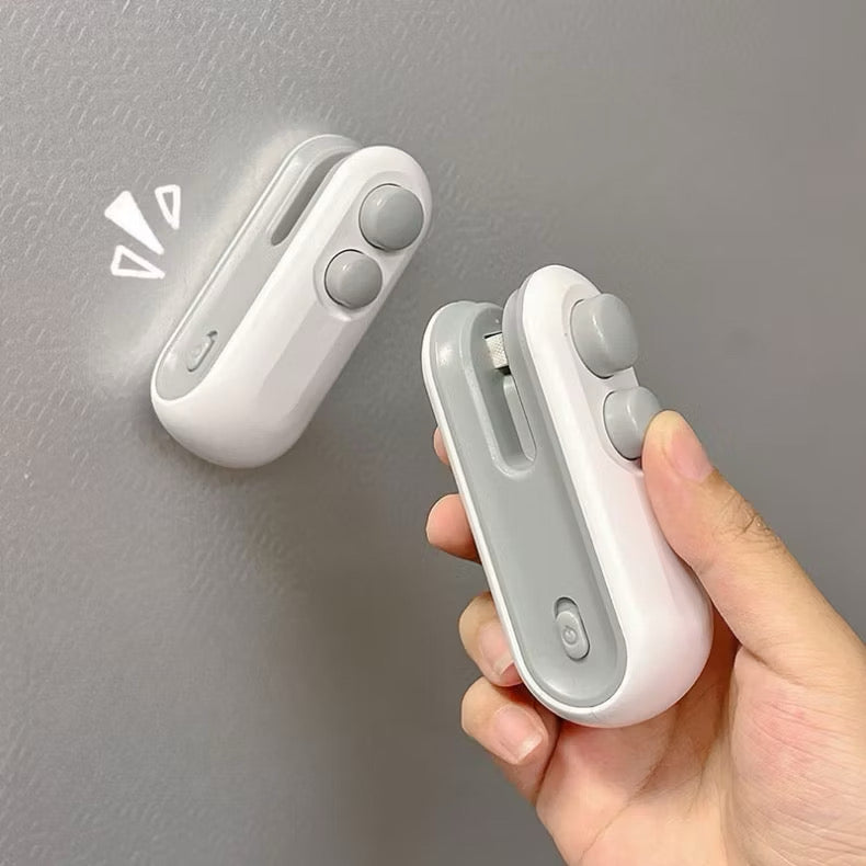 Mini Sellador De Bolsas 2 En 1 Con Carga USB – Conserva la Frescura de tus Alimentos