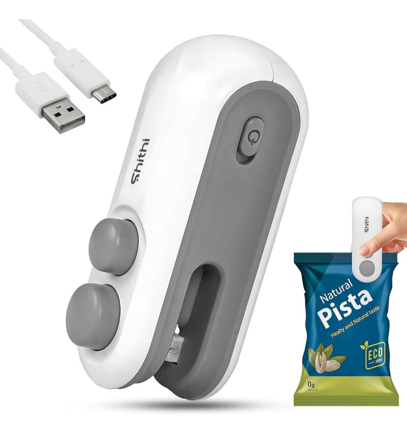 Mini Sellador De Bolsas 2 En 1 Con Carga USB – Conserva la Frescura de tus Alimentos